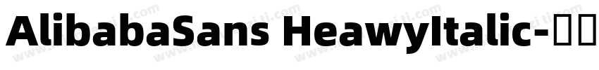 AlibabaSans HeawyItalic字体转换